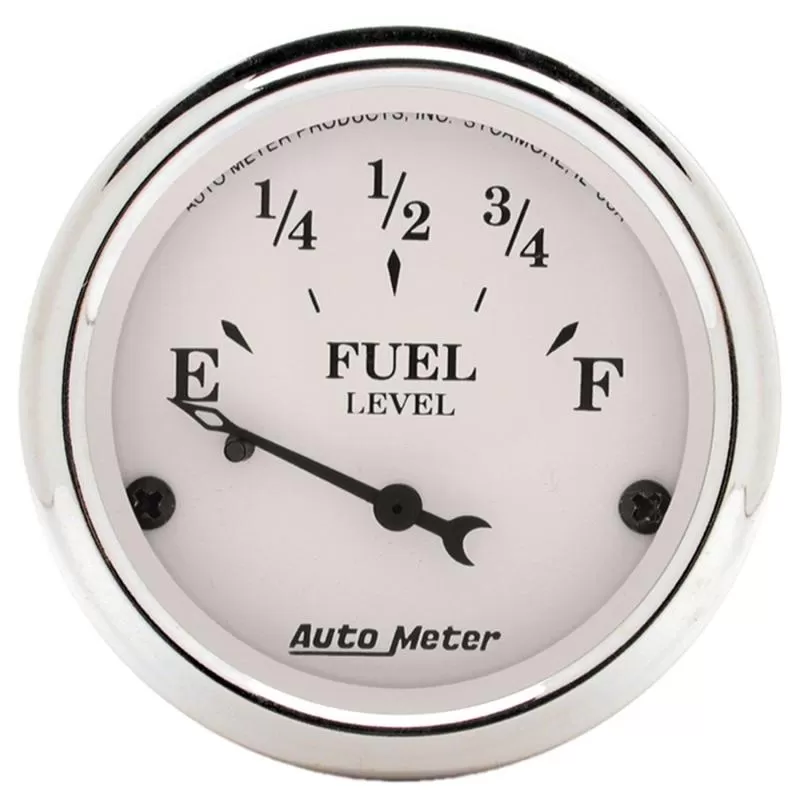 AutoMeter GAUGE; FUEL LEVEL; 2 1/16in.; 0OE TO 90OF; ELEC; OLD TYME WHITE - 1604