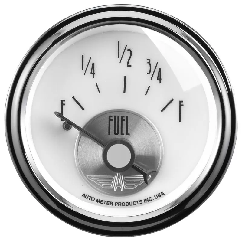AutoMeter GAUGE; FUEL LEVEL; 2 1/16in.; 0OE TO 90OF; ELEC; PRESTIGE PEARL - 2015