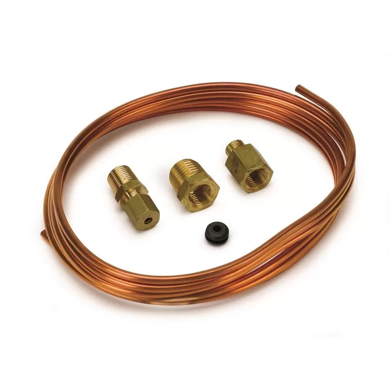 AutoMeter TUBING; COPPER; 1/8in.; 6FT. LENGTH; INCL. 1/8in. NPTF BRASS COMPRESSION FITTING - 3224