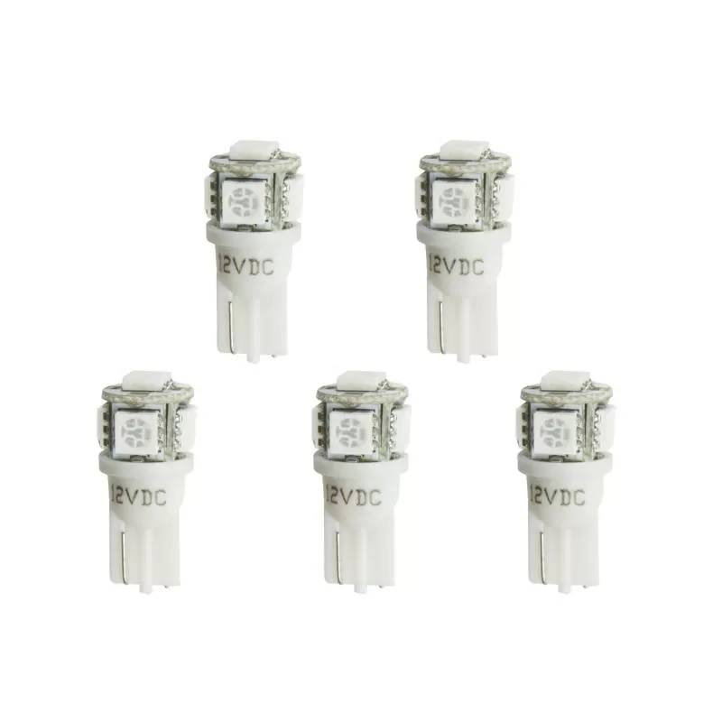 AutoMeter LED BULB; REPLACEMENT; T3 WEDGE; WHITE; 5 PACK - 3288-K