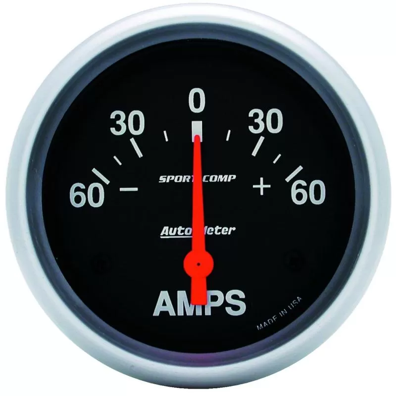 AutoMeter GAUGE; AMMETER; 2 5/8in.; 60A; ELECTRIC; SPORT-COMP - 3586