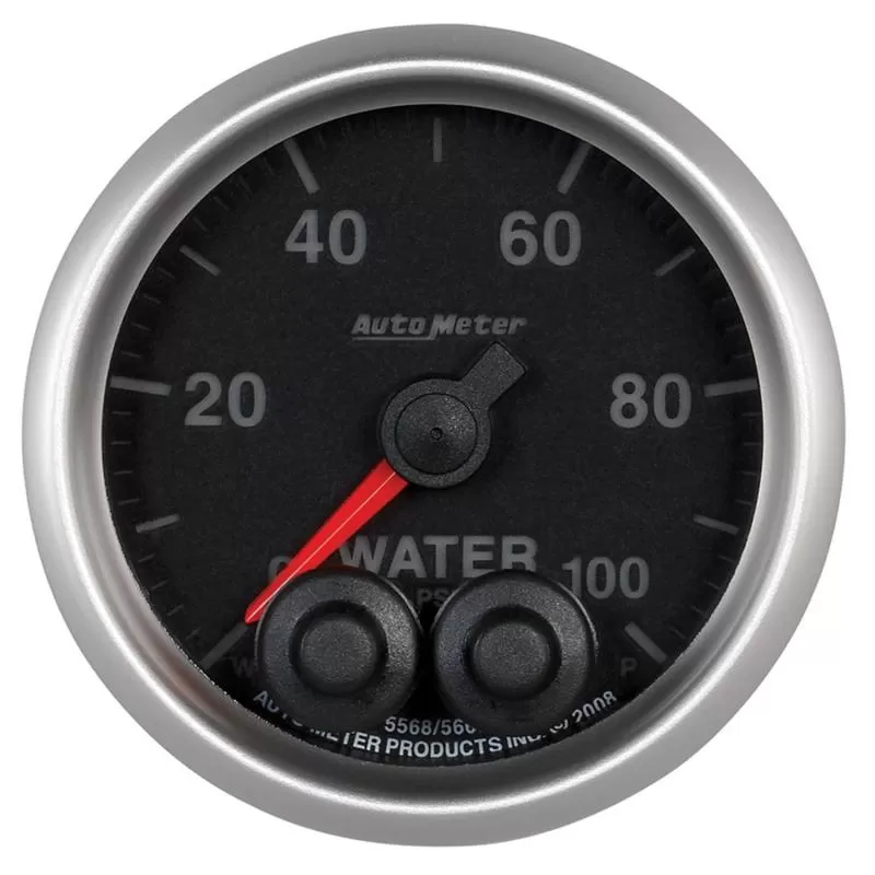 AutoMeter GAUGE; WATER PRESS; 2 1/16in.; 100PSI; STEPPER MOTOR W/PEAK/WARN; ELITE - 5668