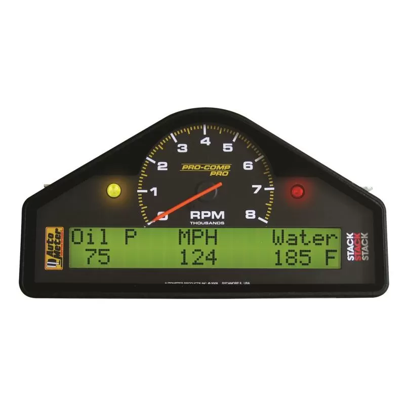 AutoMeter STREET DASH DISPLAY; 8K RPM/MPH/OILP/OILT/WTMP/VOLT; PRO-COMP - 6001