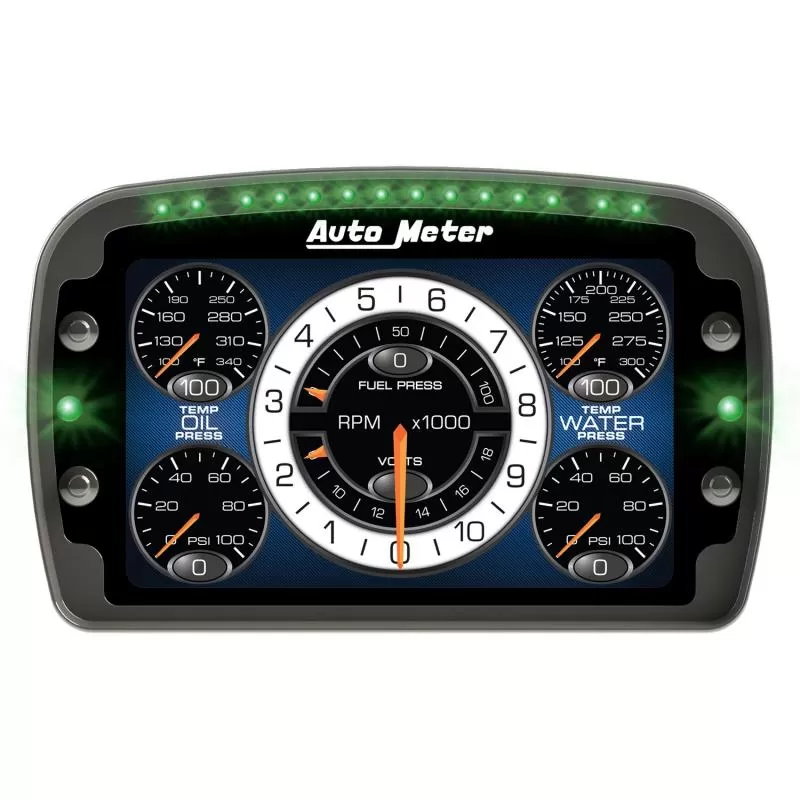 AutoMeter RACING INSTRUMENT DISPLAY; COLOR LCD; CONFIG; SHIFT/ALARM LIGHTS; DATALOGGING - 6021