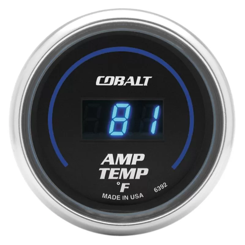AutoMeter GAUGE; STEREO AMP TEMPERATURE; 2 1/16in.; 250deg.F; DIGITAL; COBALT - 6392