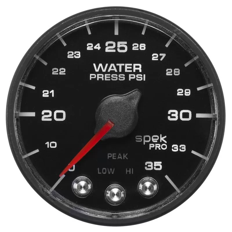 AutoMeter 2-1/16in. WATER PRESS; 0-35 PSI; BFB; SPEK; NL - P543328-N1