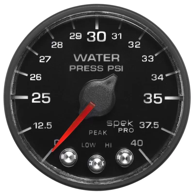 AutoMeter 2-1/16in. WATER PRESS; 0-40 PSI; BFB; SPEK; NL - P551328-N1