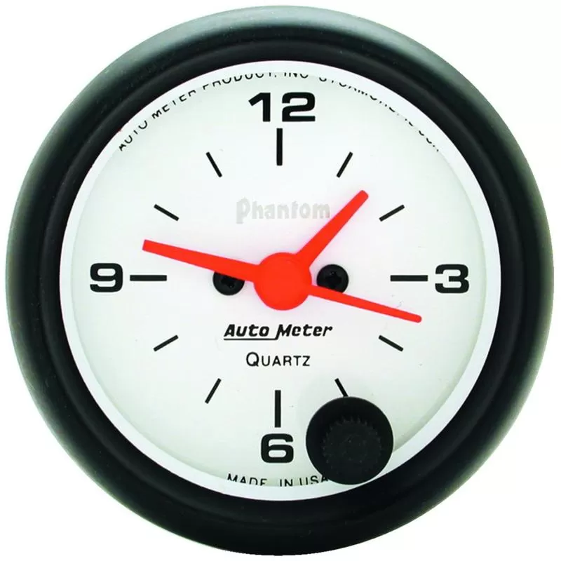 AutoMeter GAUGE; CLOCK; 2 1/16in.; 12HR; ANALOG; PHANTOM - 5785
