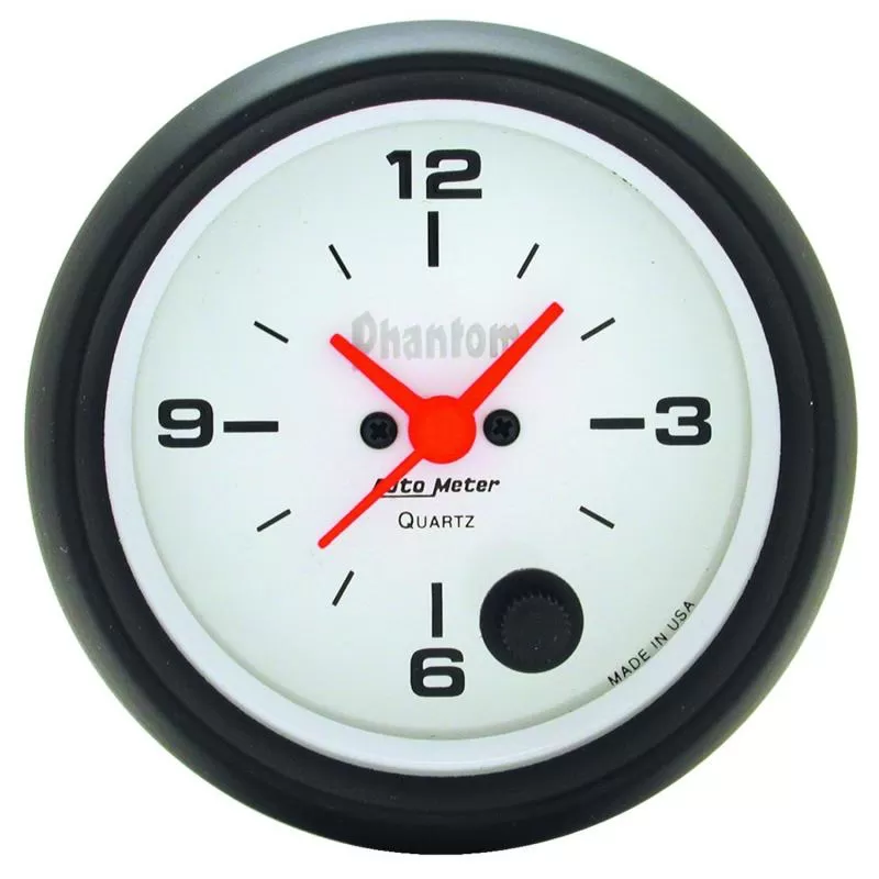 AutoMeter GAUGE; CLOCK; 2 5/8in.; 12HR; ANALOG; PHANTOM - 5885