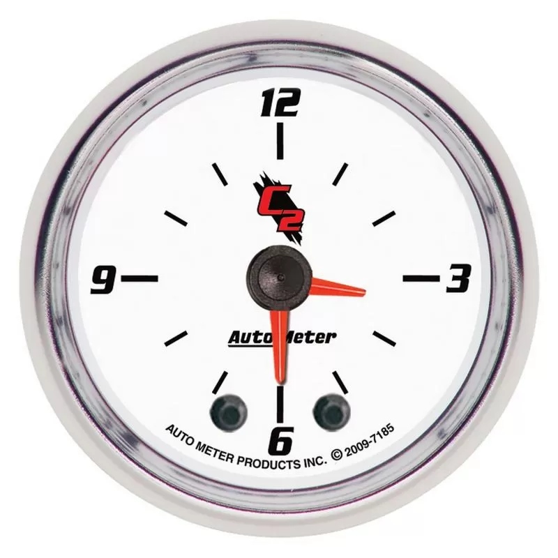 AutoMeter GAUGE; CLOCK; 2 1/16in.; 12HR; ANALOG; C2 - 7185