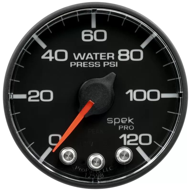 AutoMeter GAUGE; WATER PRESS; 2 1/16in.; 120PSI; STEPPER MOTOR W/PK/WARN; SENSOR NOT INCL - P349328