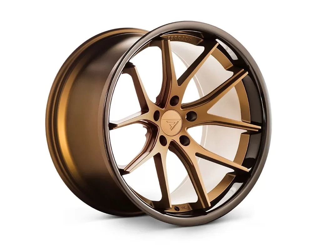 Ferrada FR2 Wheel 20x10 5x114.3 40mm Bronze with Gloss Black Lip - FR220105114BZ40