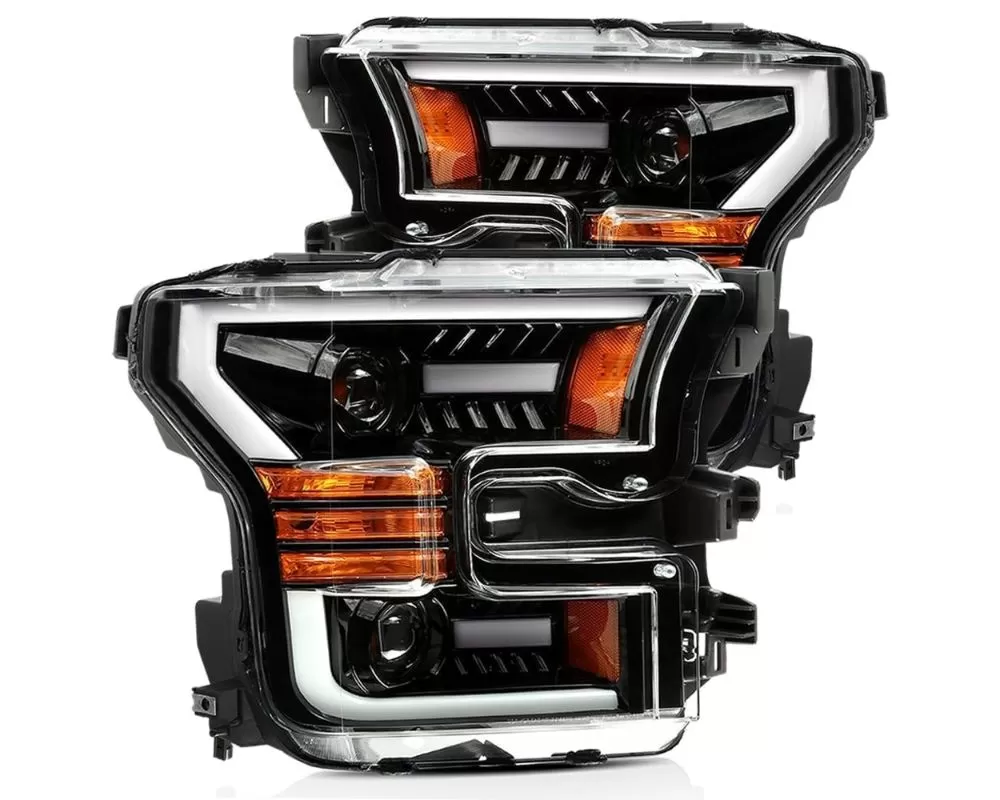 PRO-Series Projector Headlights Jet Black 2015-2022 Alpharex Ford F-150 | Raptor 2015-2022 - 880158