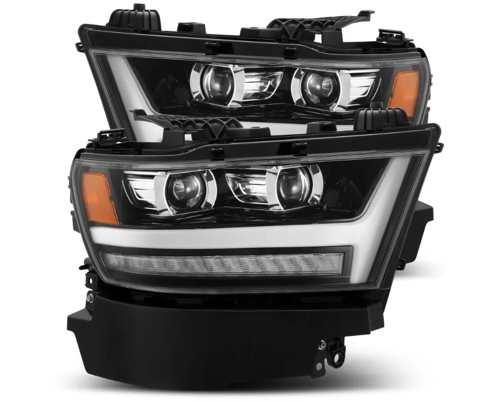 LUXX-Series LED Projector Headlights Jet Black Dodge Ram 1500 2019-2020 AlphaRex - 880545