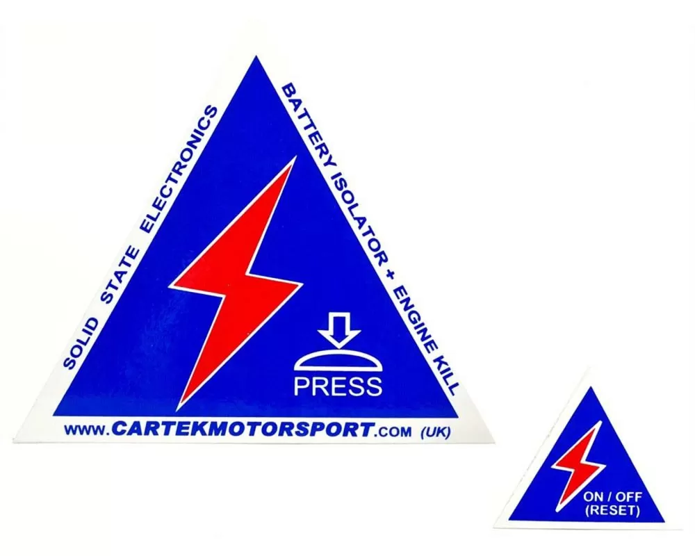 Cartek Battery Isolator Safety Stickers - CK-SS-03