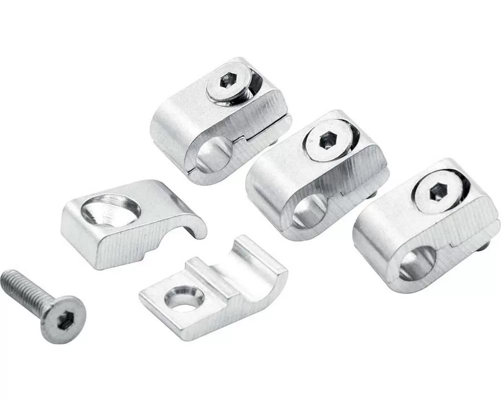 Allstar Performance 2pc Aluminum Line Clamps 3/16in 4pk ALL18320 - ALL18320