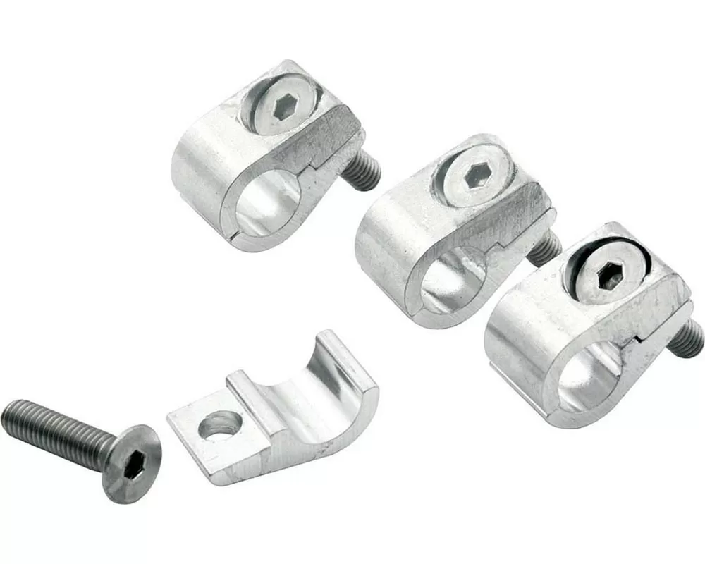 Allstar Performance 2pc Aluminum Line Clamps 3/8in 4pk ALL18323 - ALL18323