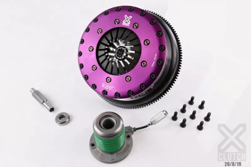 XClutch Clutch Kit with Chromoly Flywheel + HRB 9-Inch and Triple Solid Organic Clutch Discs Dodge Challenger 2011 - XKDG23631-3G