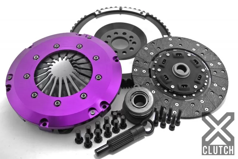 XClutch Clutch Kit with Chromoly Flywheel + HRB Stage 1 Single Sprung Organic Disc Volvo 2.5L 5-Cylinder - XKFD24637-1A