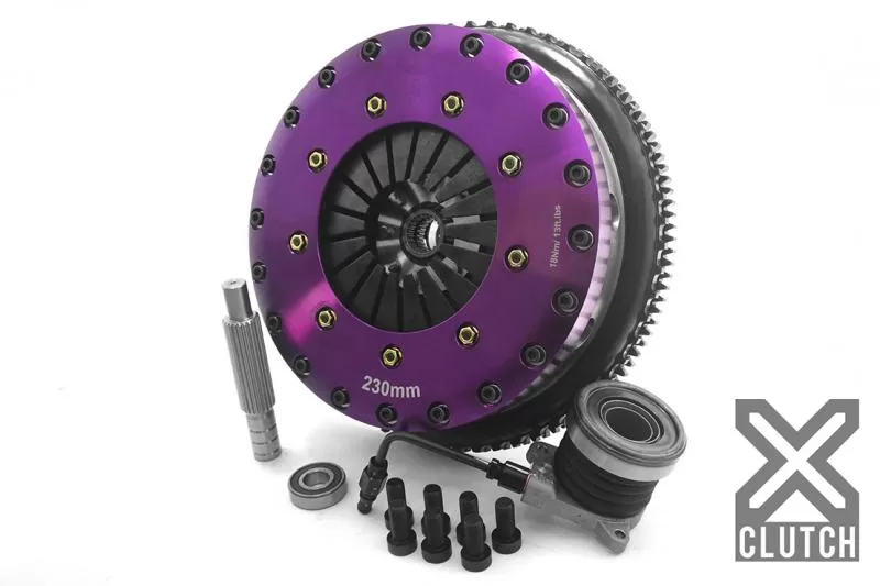 XClutch Clutch Kit with Chromoly Flywheel + HRB 9-Inch and Twin Solid Ceramic Clutch Discs Hyundai Genesis Coupe 2010-2012 2.0L 4-Cylinder - XKHD23630-2E