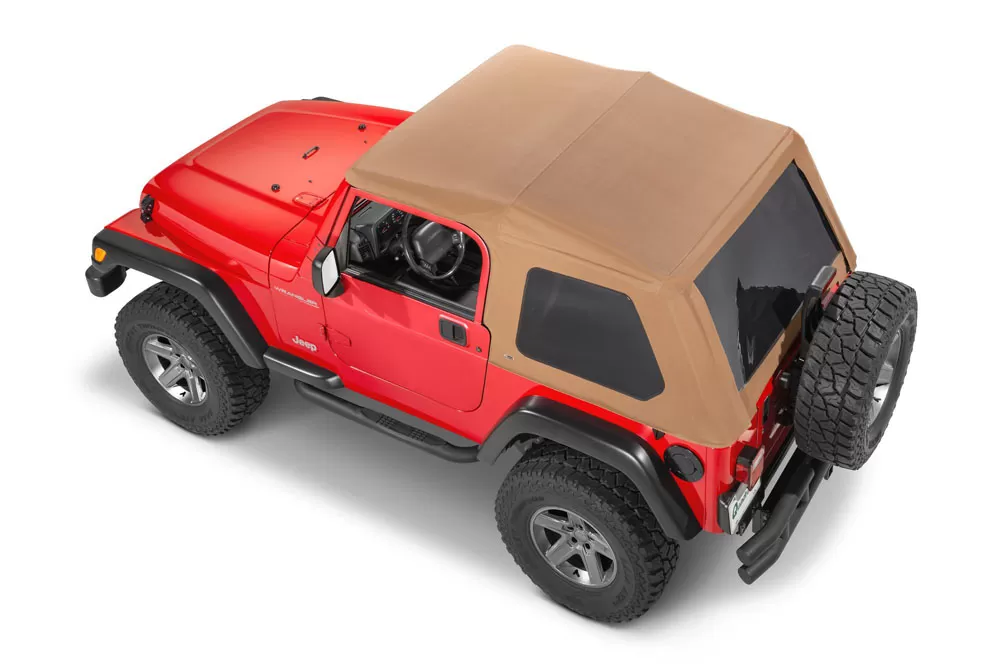 MasterTop Spice Diamond Fast Back Fabric Replacement Top No Doorskins Tinted Glass Jeep Wrangler 1997-2006 - 15701217