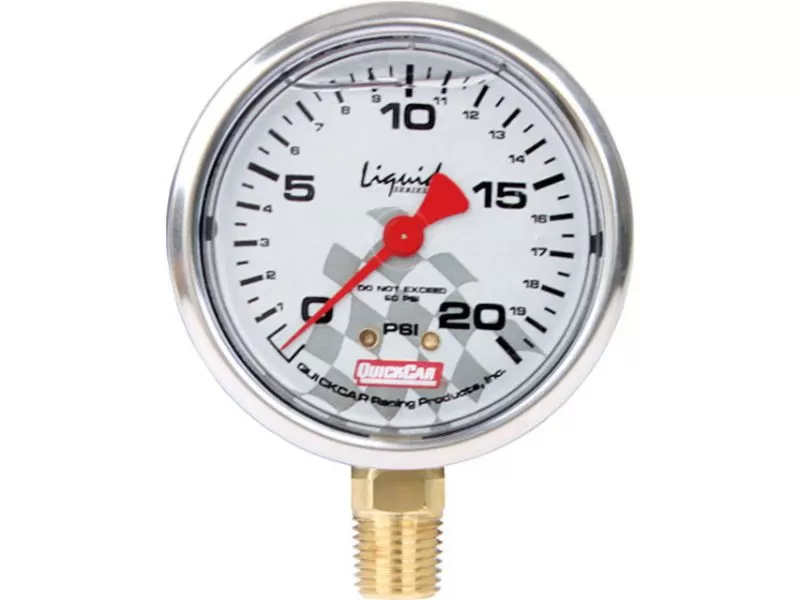 Quickcar Racing Products 0-20 PSI Liquid Filled Tire Gauge Head - QRP56-0021