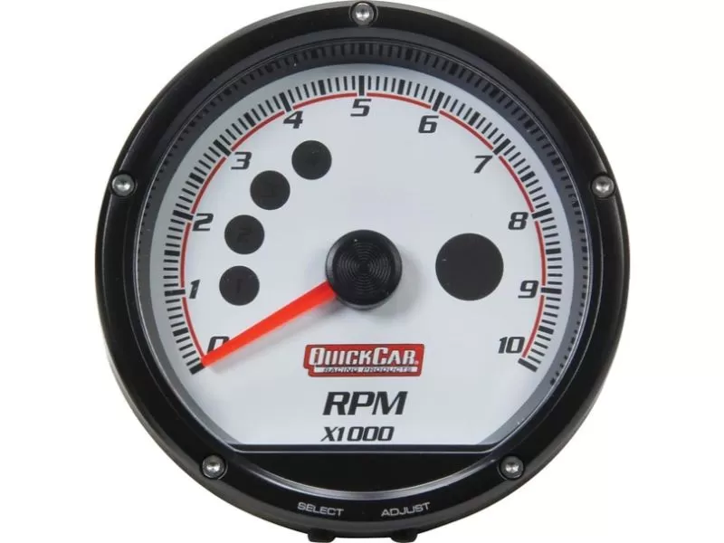 Quickcar Racing Products Redline Multi-Recall Tach White - QRP63-001