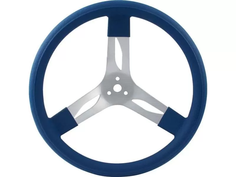 Quickcar Racing Products 15 inches Steering Wheel Alum Blue - QRP68-0012