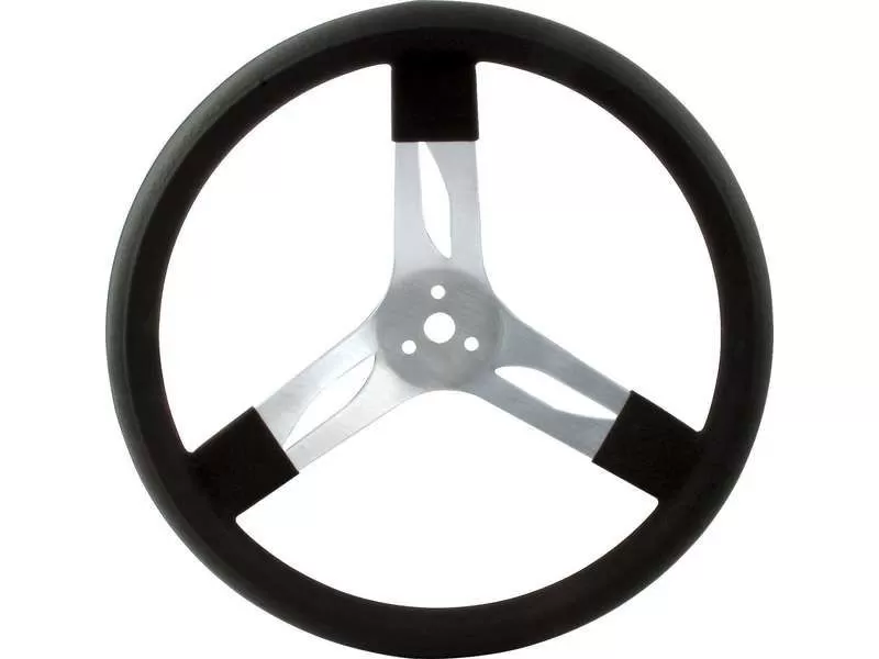 Quickcar Racing Products 15 inches Steering Wheel Alum Black - QRP68-001