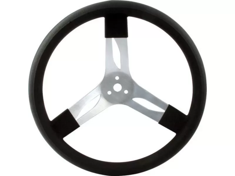 Quickcar Racing Products 17 inches Steering Wheel Alum Black - QRP68-002