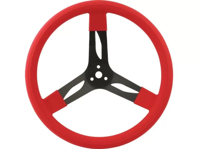 Quickcar Racing Products 15 inches Steering Wheel Stl Red - QRP68-0031