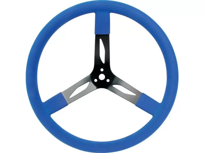 Quickcar Racing Products Blue 17" Steel Steering Wheel - QRP68-0042