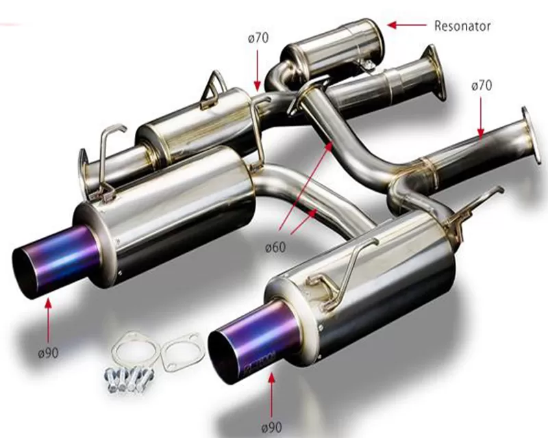 Toda 70mm High Power Exhaust System (Ver. 2)  Honda S2000 - 18000-AP1-702