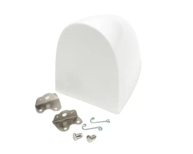Triple X Race Components Aero Fuel Tank Cover White With Brackets - TXRSC-BW-9933