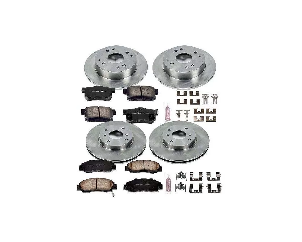 Power Stop Autospecialty Brake Kit Front & Rear Acura CL 1998-1999 - KOE1238