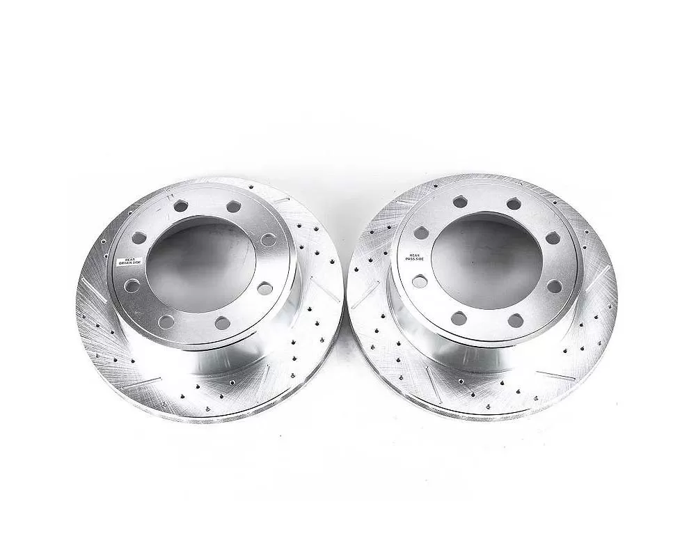 Power Stop Evolution Drilled & Slotted Rotors - Pair Rear Ford E-150 2007 - AR8578XPR