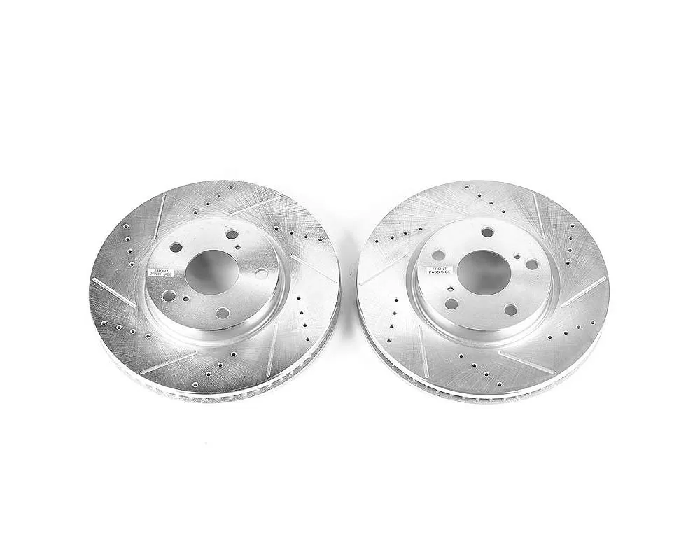 Power Stop Evolution Drilled & Slotted Rotors - Pair Front Lexus GS300 2006 - JBR1147XPR