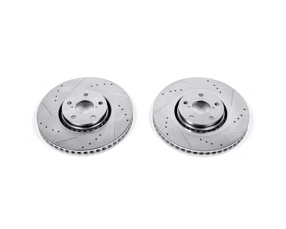 Power Stop Evolution Drilled & Slotted Rotors - Pair Front Lexus GS350 2007-2011 - JBR1150XPR