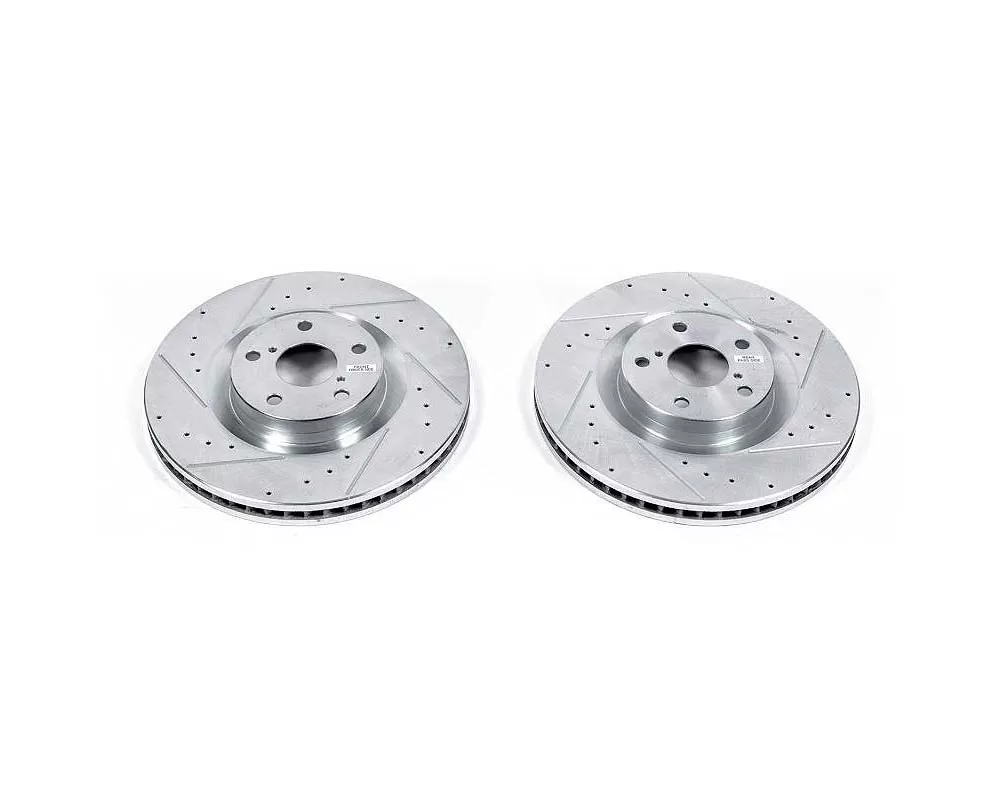 Power Stop Evolution Drilled & Slotted Rotors - Pair Front Lexus GS350 2009-2010 - JBR1392XPR
