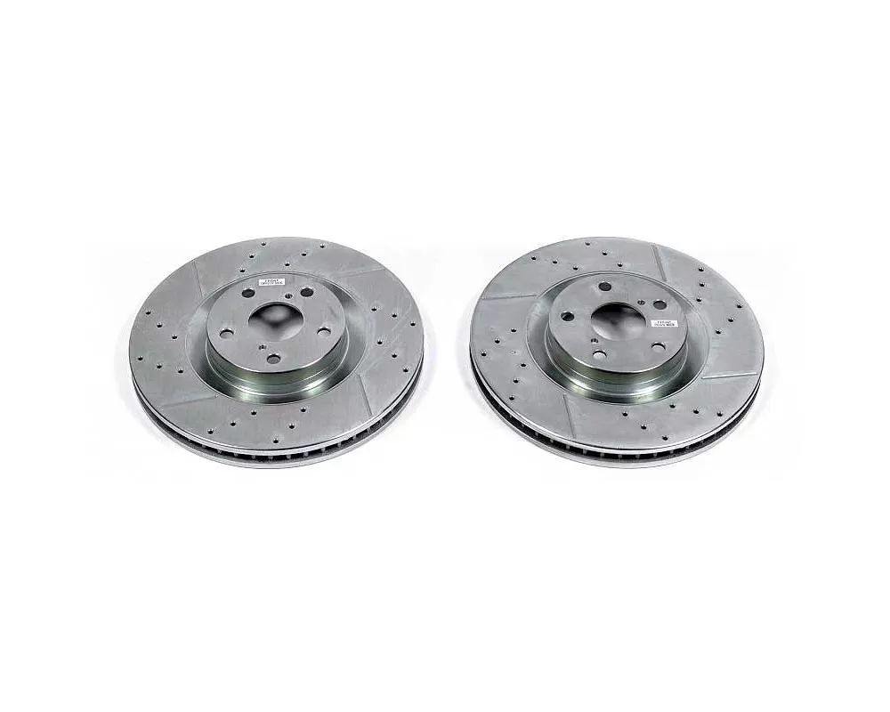 Power Stop Evolution Drilled & Slotted Rotors - Pair Front Lexus GS200t 2016-2017 - JBR1568XPR
