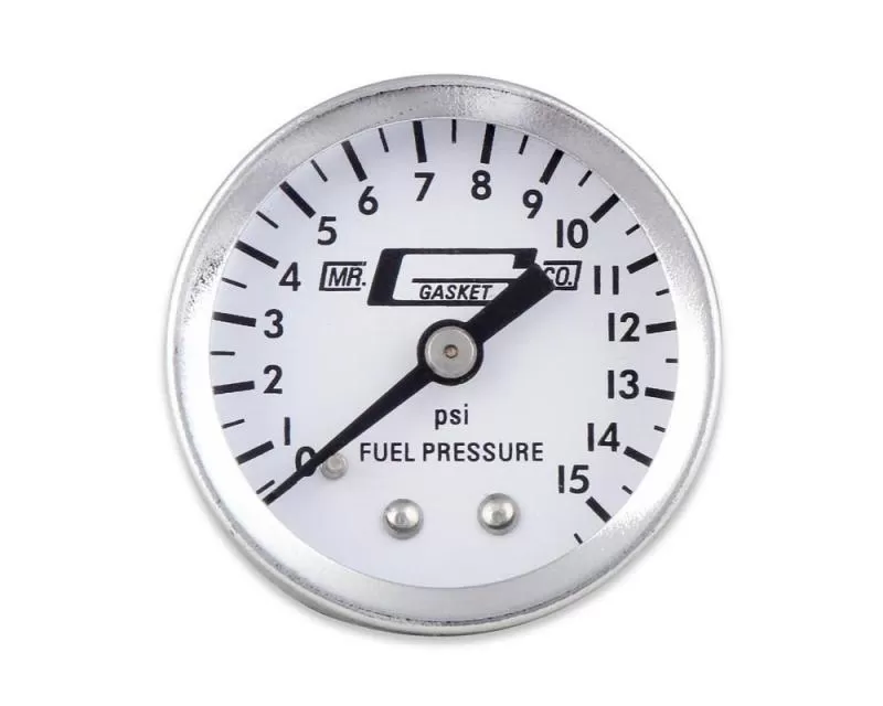 Mr. Gasket Fuel Pressure Gauge - 0-15 PSI - 1/2 Inch Diameter - 1561