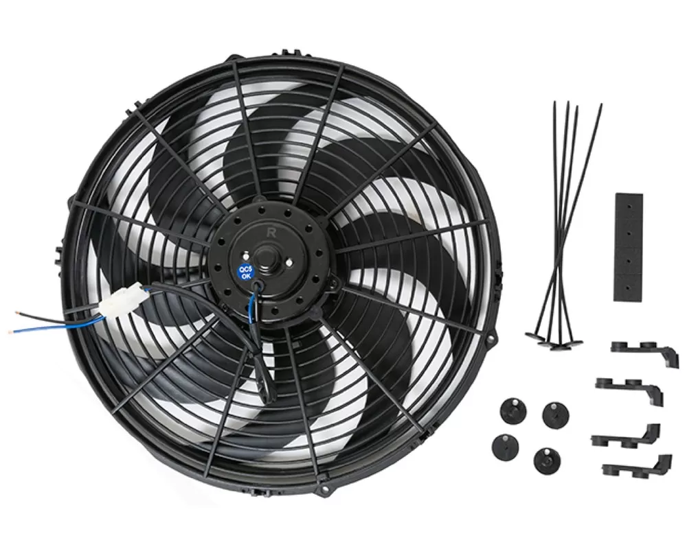 Racing  Power Company 12 Volts 14" Electric Cooling Fan With Curved Blades - R1014