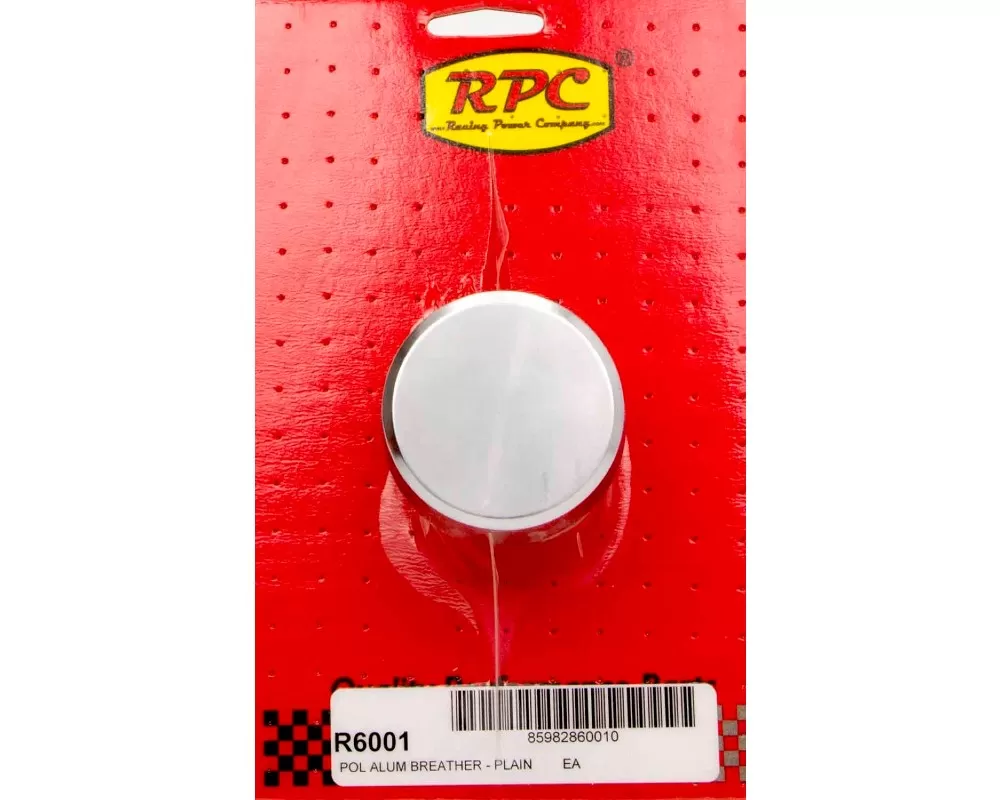 Racing Power Company  Polished Aluminum Plain Push In Breather - R6001