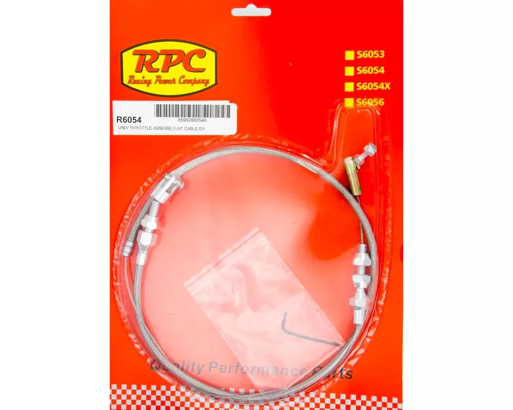 Racing Power Company Stainless 24" Throttle Cable - R6054