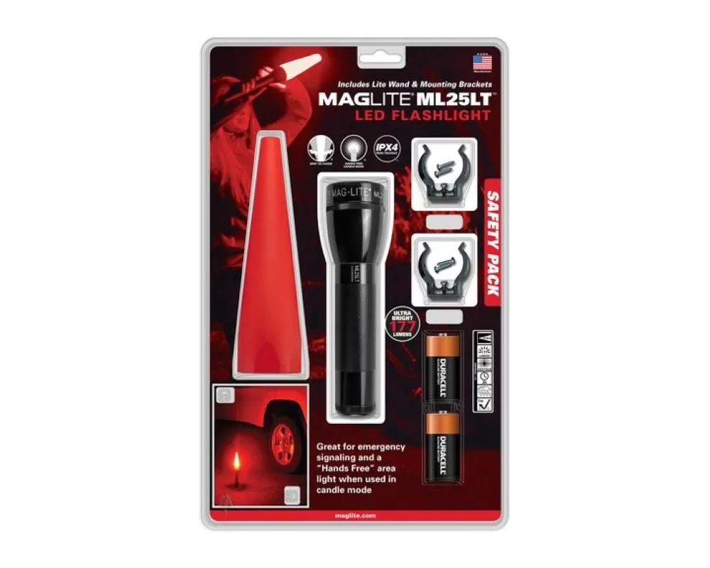 MagLite ML25 Flashlight Safety Kit Hang Pack - ML25LT-J201G