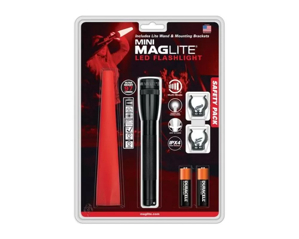 MagLite Mini Flashlight Safety Kit Hang Pack - SP2201G