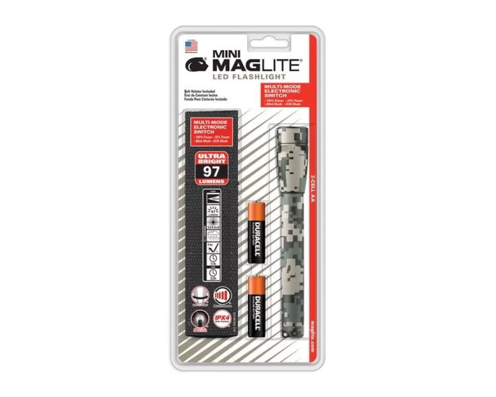 MagLite Mini LED Flashlight Blister Pack - Camo - SP22MRH
