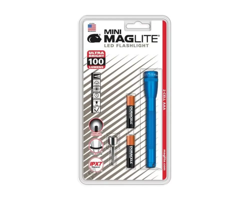 MagLite Mini LED Flashlight Blister Pack - Blue - SP32116