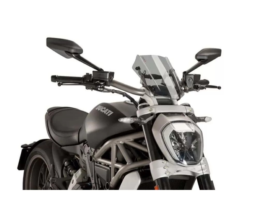 Puig Naked New Gen Adjustable Windscreen - Light Smoke Ducati X Diavel 2016 - 8921H