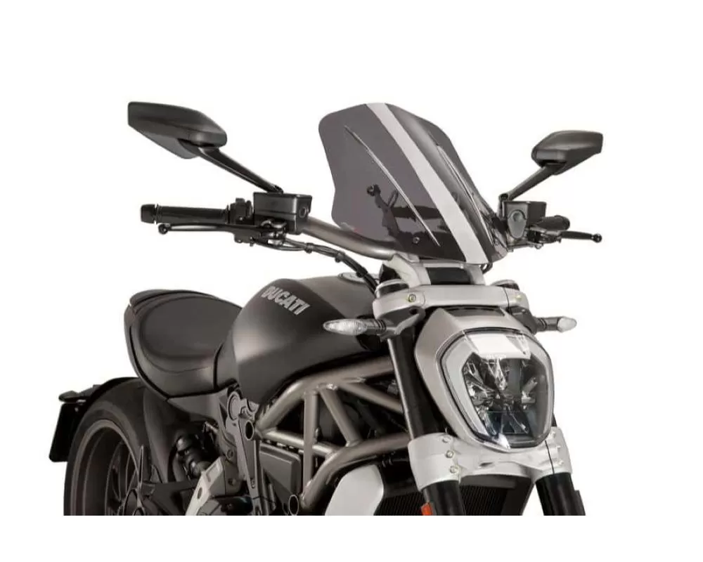 Puig Naked New Gen Adjustable Windscreen - Light Smoke Ducati X Diavel 2016 - 8922H